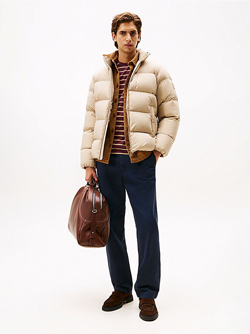 Erkek Down Stand Puffer Mont Bej  MW0MW40615RBT