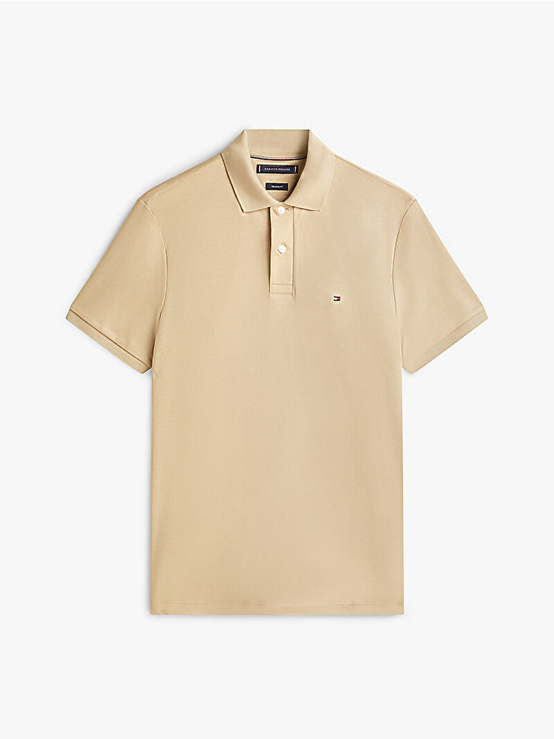 Erkek Liquid Cotton Regular Polo T-shirt Bej  MW0MW39994RBT