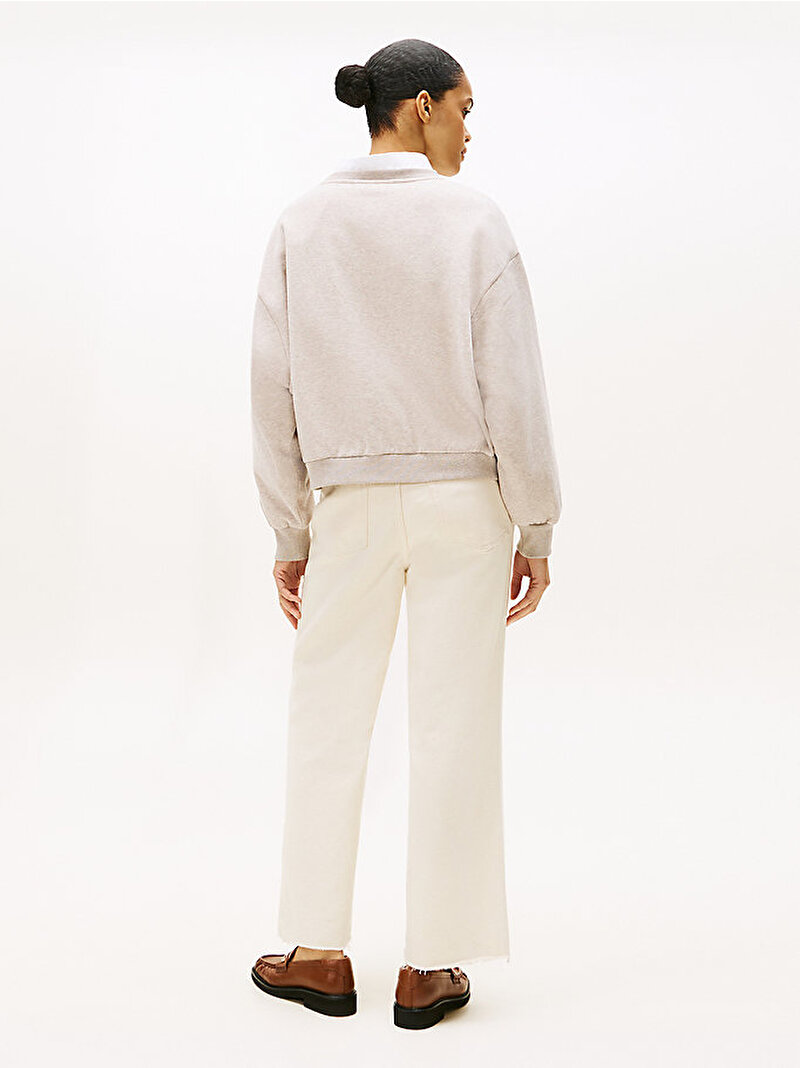 Kadın Varsity Crest Fleece Sweatshirt Bej  WW0WW46128H01