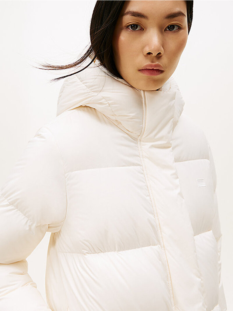 Kadın Modern Down Regular Puffer Mont Beyaz  WW0WW46535YA8