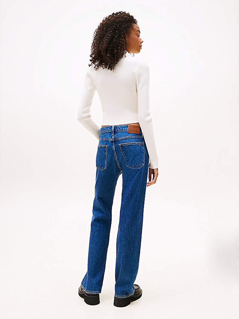 Kadın TJW Essential Polo Yaka Kazak Beyaz  DW0DW21829YBH