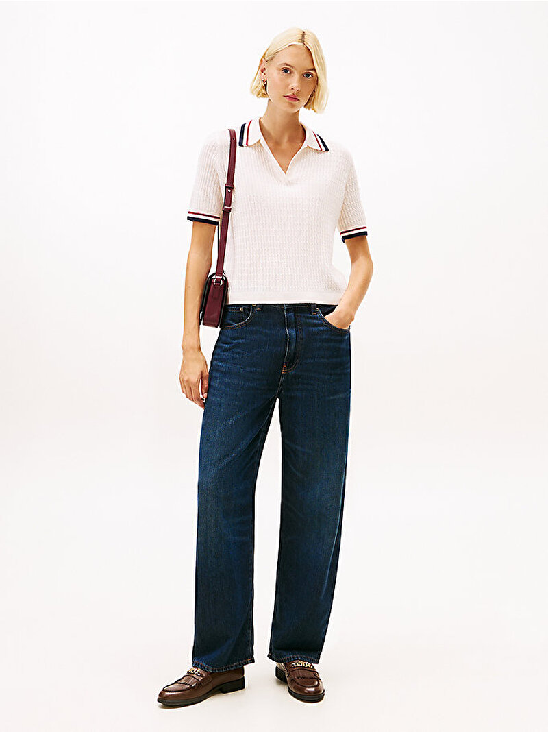 Kadın Wool Cash Cable Open Kazak Beyaz  WW0WW4641402V