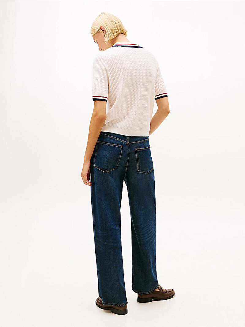 Kadın Wool Cash Cable Open Kazak Beyaz  WW0WW4641402V