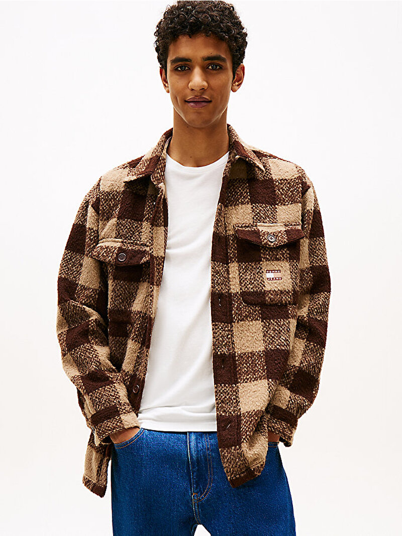 Erkek TJM Check Overshirt Gömlek Çok renkli DM0DM22013GS7