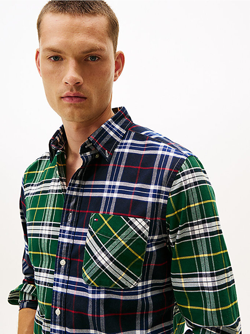 Erkek Brushed Oxford Block Gömlek Çok renkli MW0MW420890MS