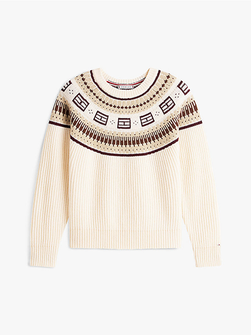 Kadın Soft Wool C-neck Kazak Çok renkli WW0WW464080F7