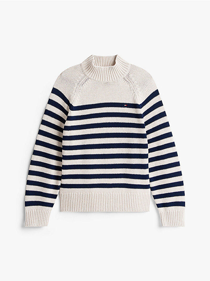 Kadın Cotton Blend Mock Neck Kazak Çok renkli WW0WW467590AI