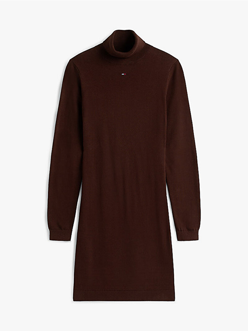 Kadın TJW Essential Turtleneck Elbise Kahverengi DW0DW21958GS7
