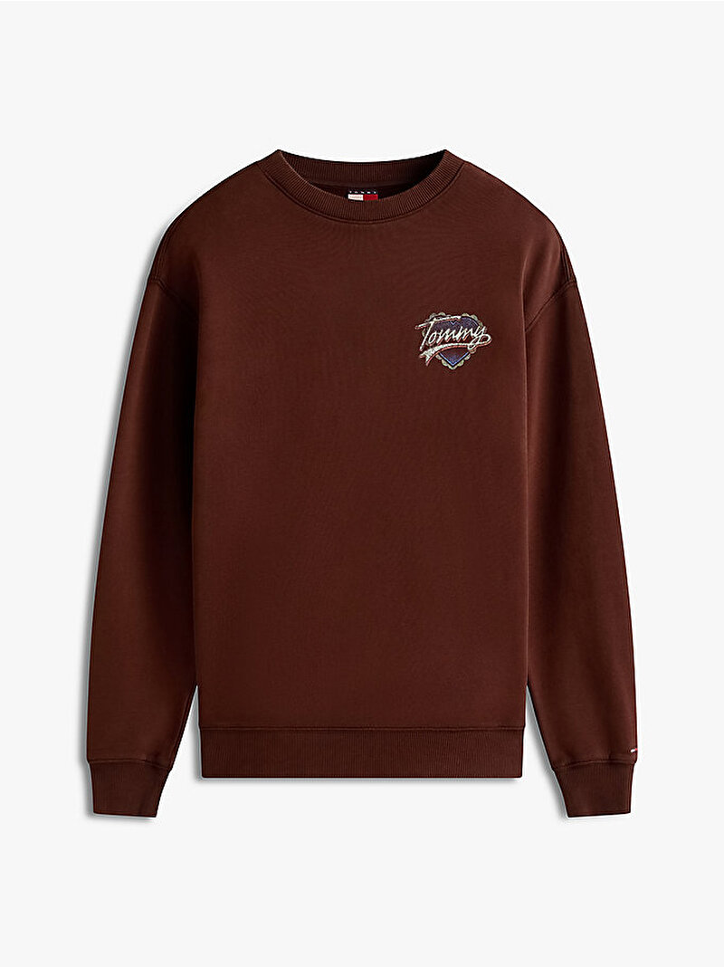 Kadın TJW Relax Washed Sweatshirt Kahverengi DW0DW21602GS7
