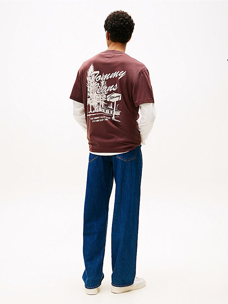 Erkek TJM Relax Novelty T-shirt Kahverengi DM0DM22060GS7