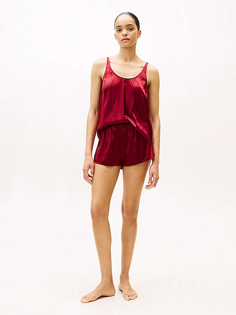 Kadın Silk Pijama Seti Kırmızı UW0UW06083XJS