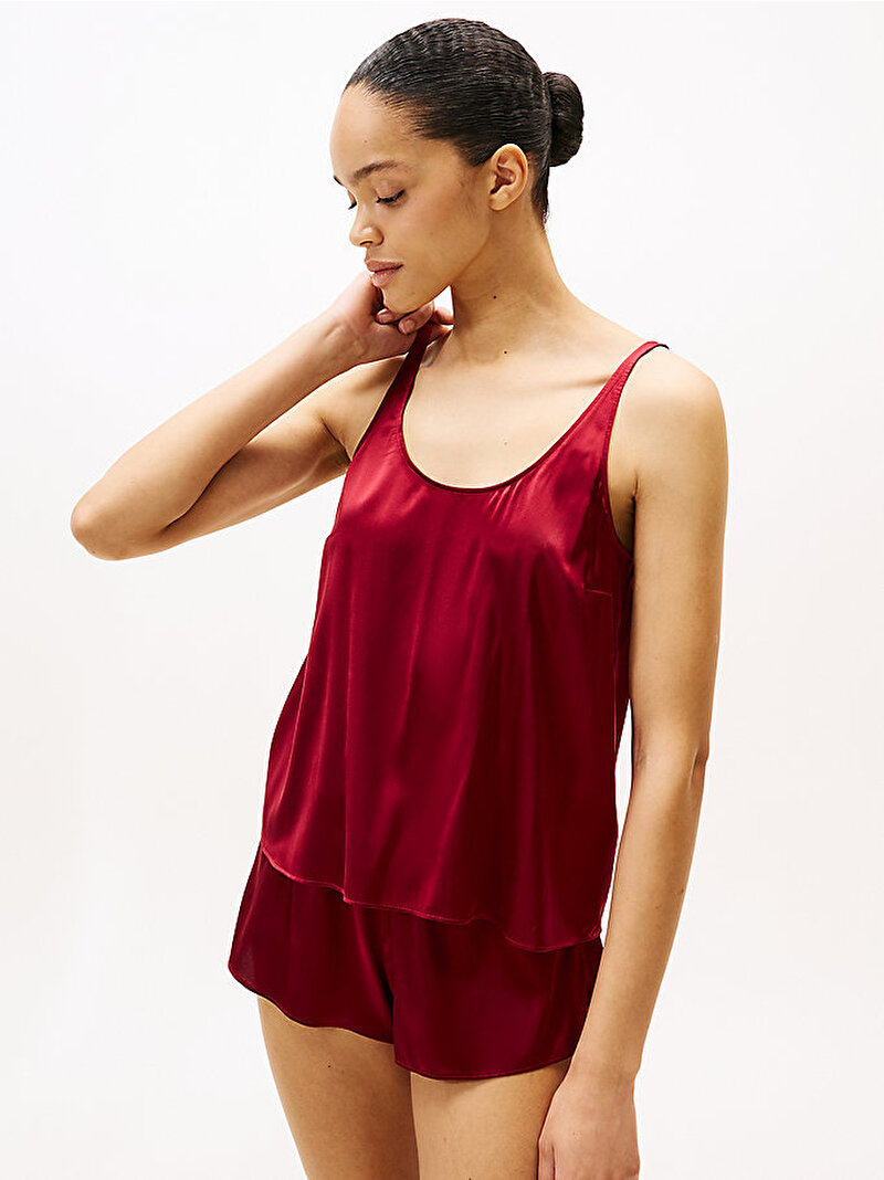 Kadın Silk Pijama Seti Kırmızı UW0UW06083XJS