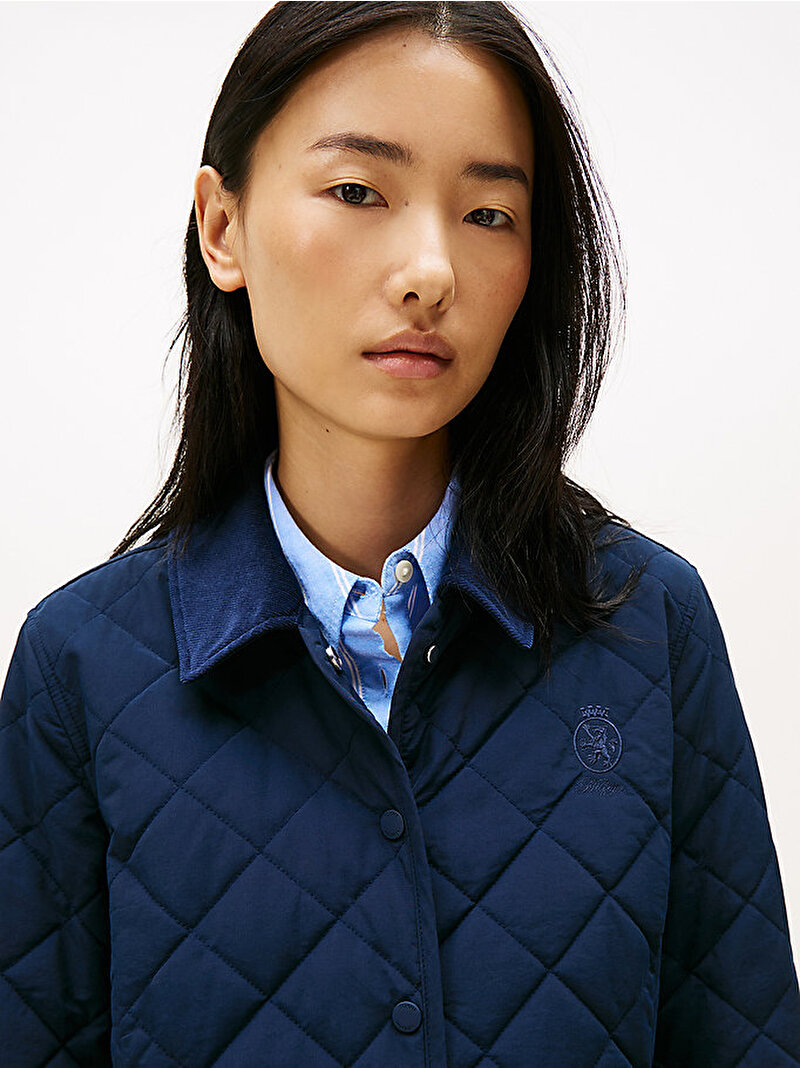 Kadın Padded Quilted Mont Lacivert WW0WW47448C1G