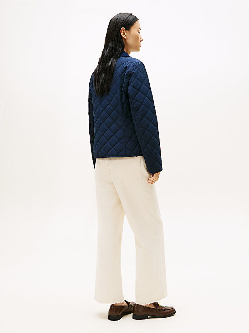 Kadın Padded Quilted Mont Lacivert WW0WW47448C1G