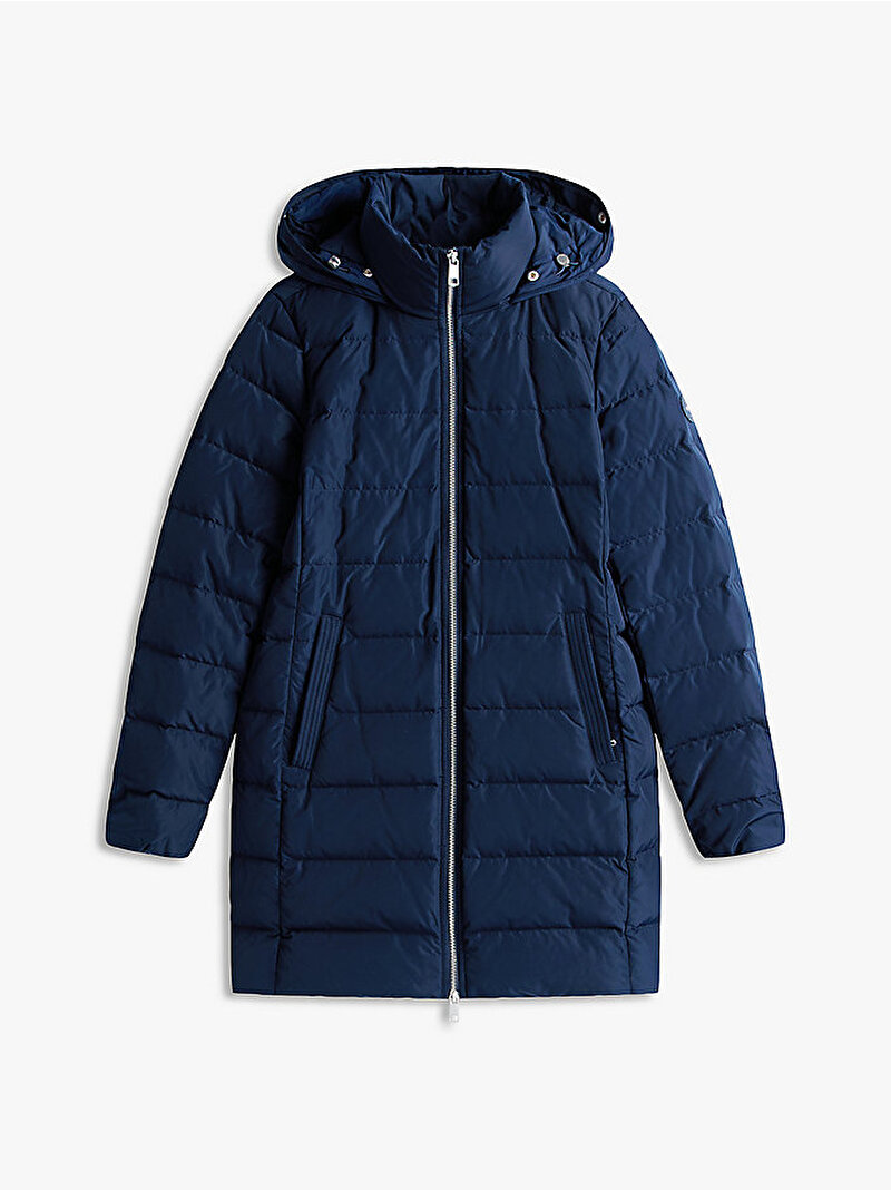 Kadın Down Slim Puffer Mont Lacivert WW0WW47540C1G