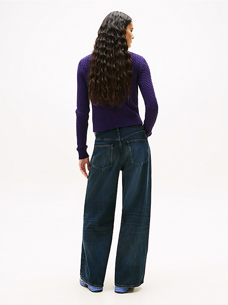 Kadın TJW Cable Essential Kazak Lacivert DW0DW22165VLY