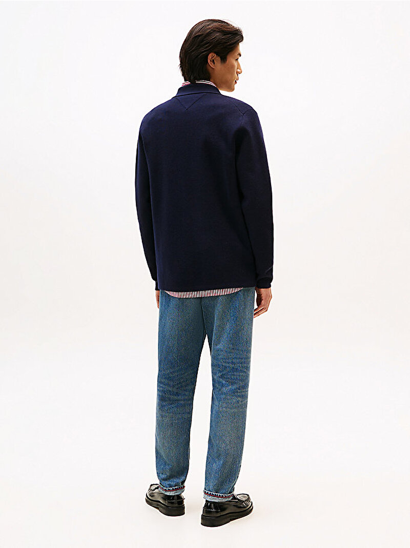 Erkek Knitted Blazer Hırka Lacivert MW0MW40909DW5