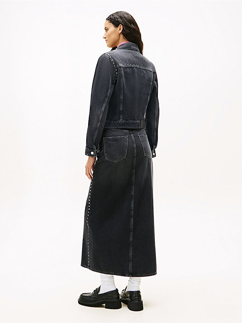 Kadın Classic Trucker Denim Ceket Siyah DW0DW215471BZ