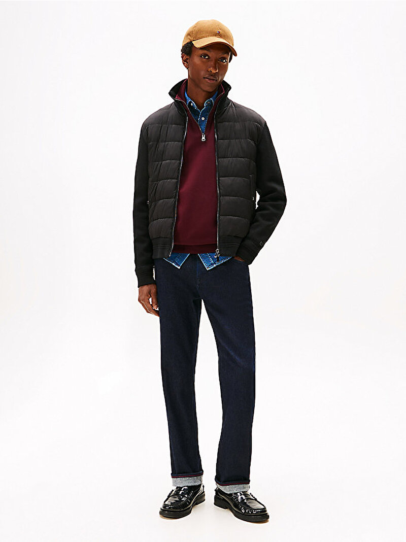 Erkek Mixed Media Ceket Siyah MW0MW40774BDS