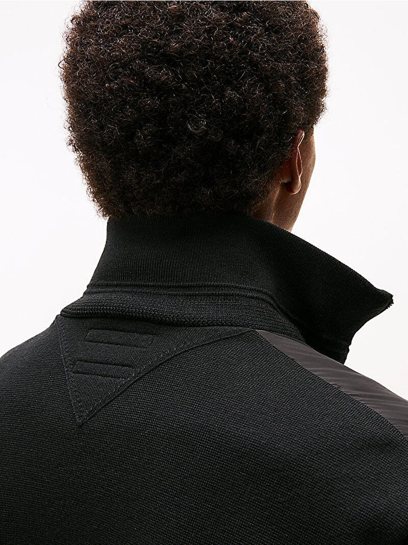 Erkek Mixed Media Ceket Siyah MW0MW40774BDS