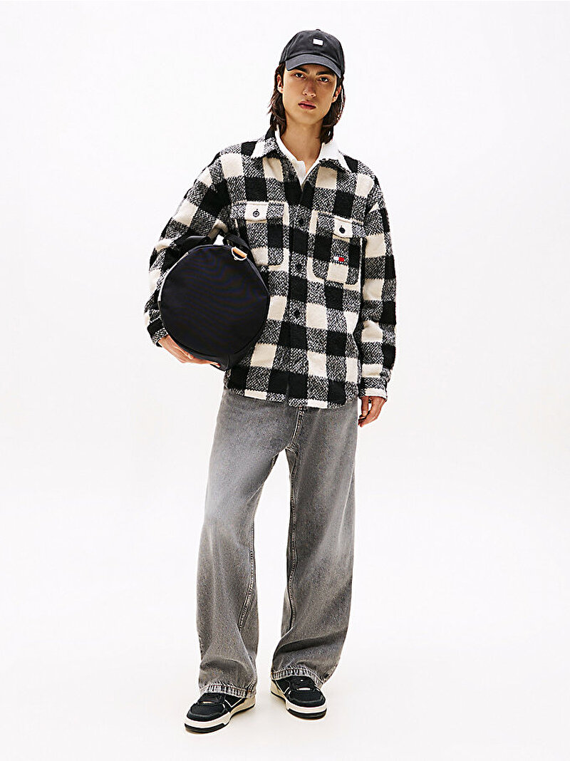 Erkek TJM Check Overshirt Gömlek Siyah DM0DM22013BDS