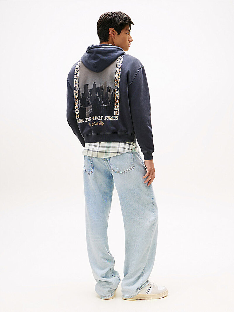 Erkek TJM 90s Washed Photo Sweatshirt Siyah DM0DM22090BDS