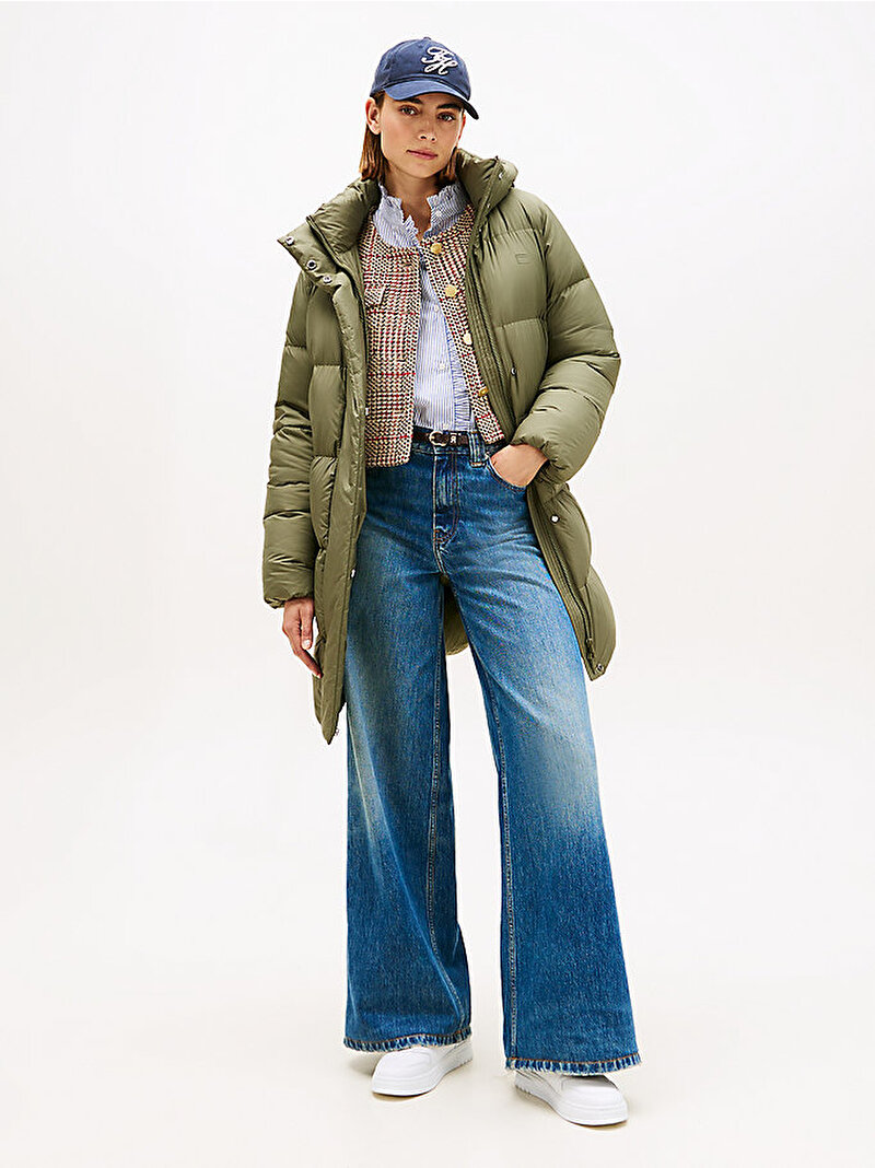 Kadın Modern Down Regular Puffer Mont Yeşil WW0WW46535MSH