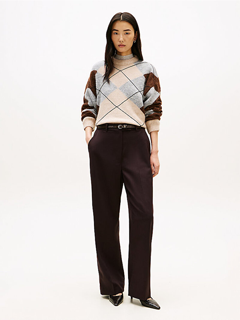 Kadın Alpaca Blend Argyle Kazak Çok renkli WW0WW474640HL