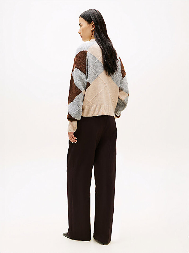 Kadın Alpaca Blend Argyle Kazak Çok renkli WW0WW474640HL