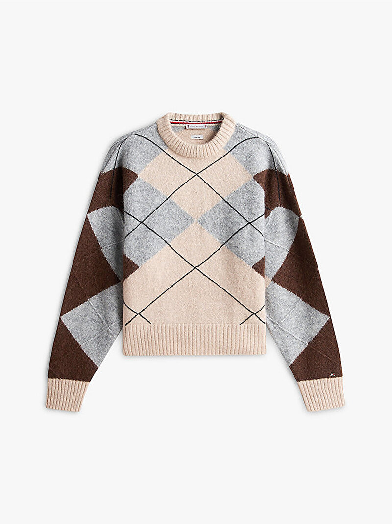 Kadın Alpaca Blend Argyle Kazak Çok renkli WW0WW474640HL