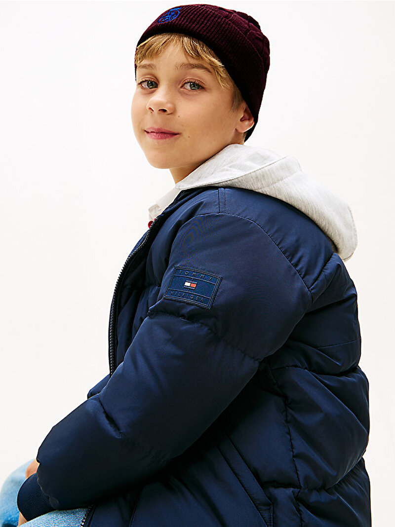 Çocuk Unisex TH Crest Knit Bere Kırmızı AU0AU02041XIH