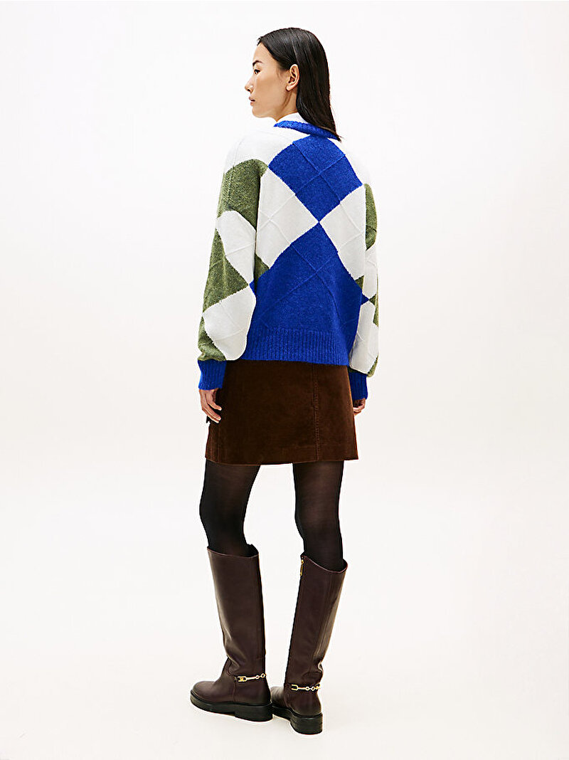 Kadın Alpaca Blend Argyle Kazak Çok renkli WW0WW474640ZU