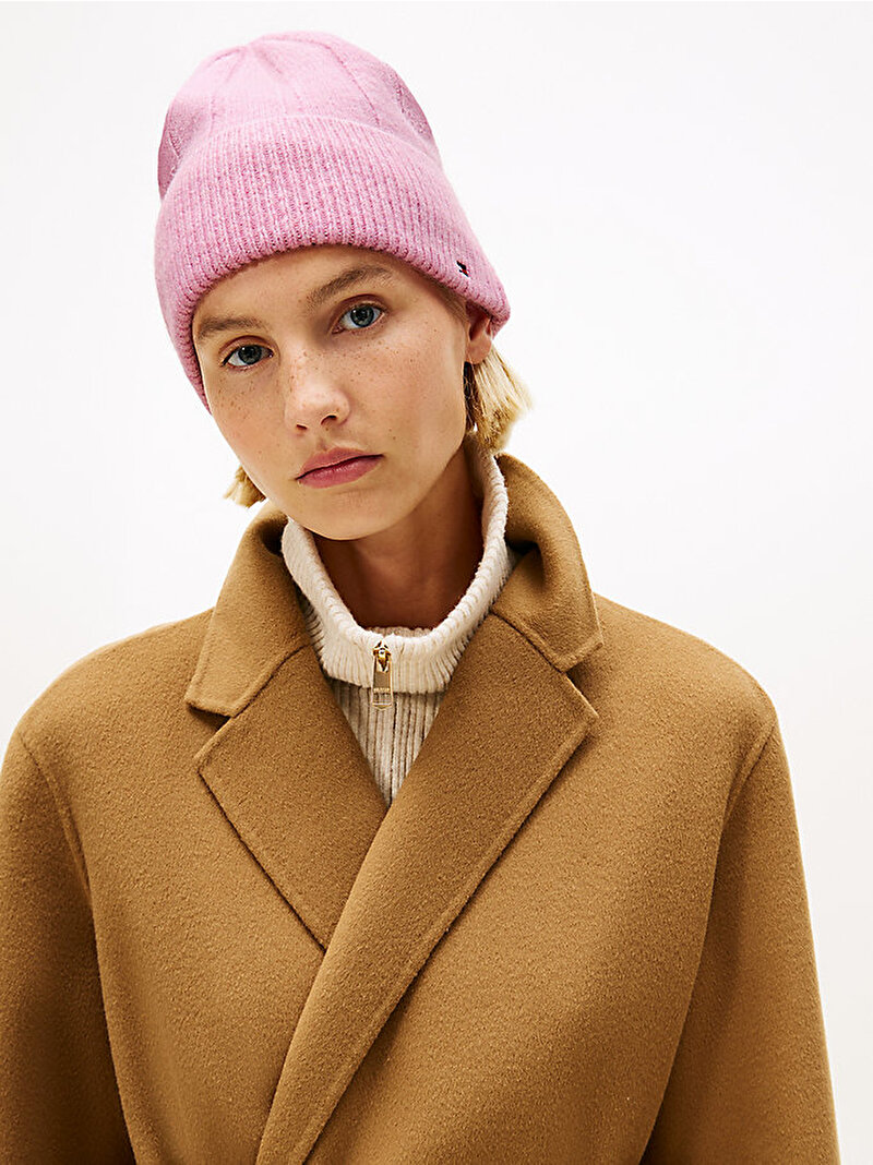 Kadın TH Flag Fluffy Bere Pembe  AW0AW17779TR9