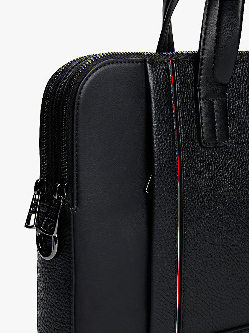 Erkek TH Central Slim Laptop Çantası Siyah AM0AM13631BDS