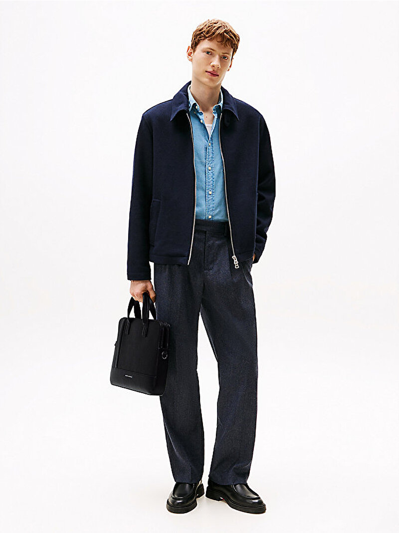 Erkek TH Central Slim Laptop Çantası Siyah AM0AM13631BDS