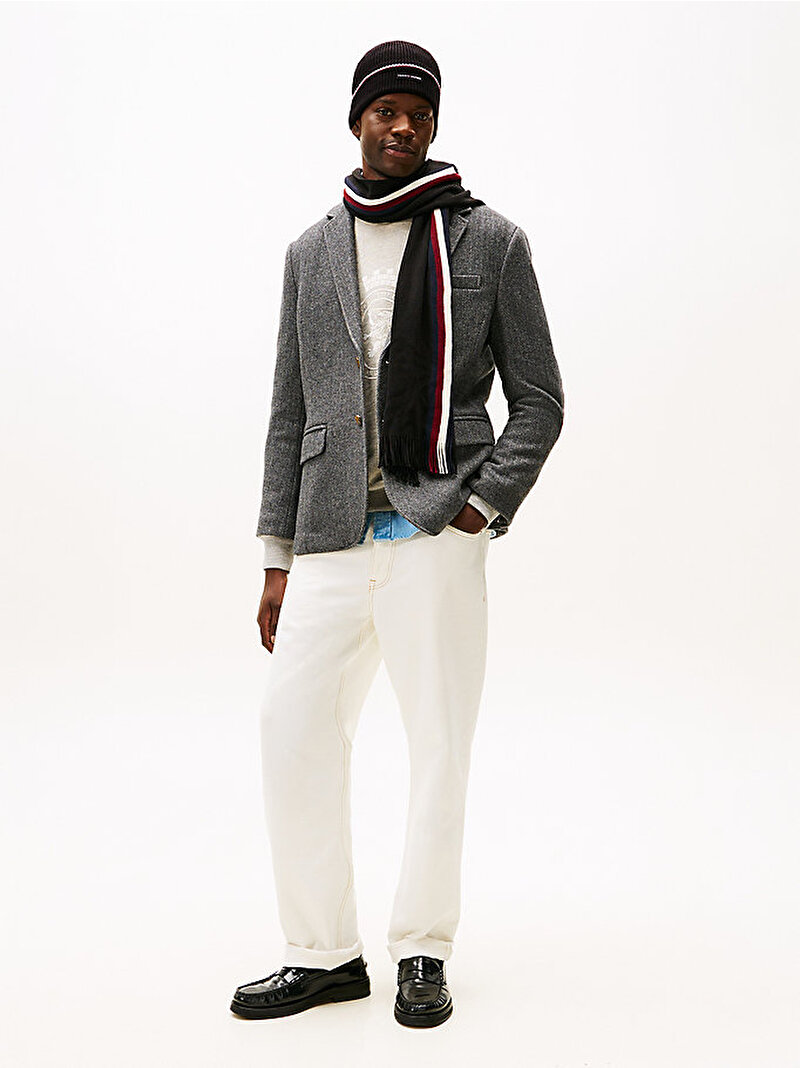 Erkek TH Bere Atkı Hediye Seti Siyah AM0AM13809BDS