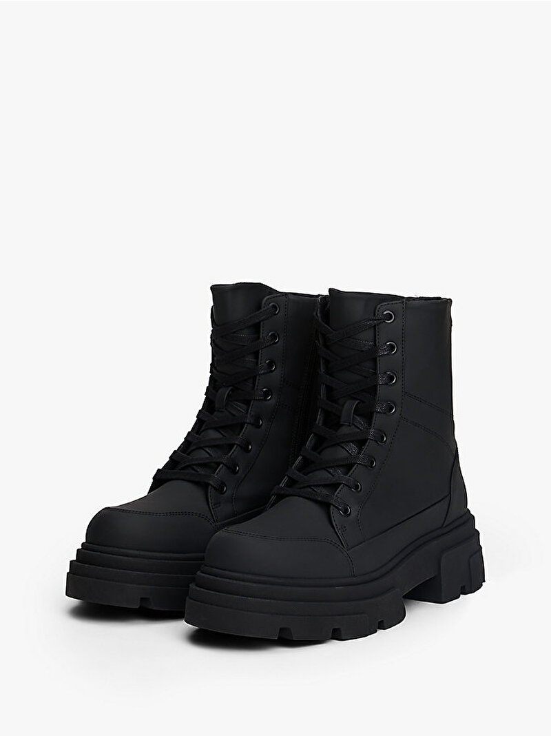 Kadın Tommytech Water Repellent Bot Siyah FW0FW09161BDS