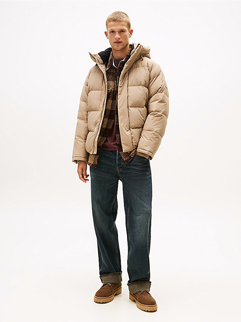 Erkek TJM Hooded Down Puffer Mont Bej  DM0DM22255AFE