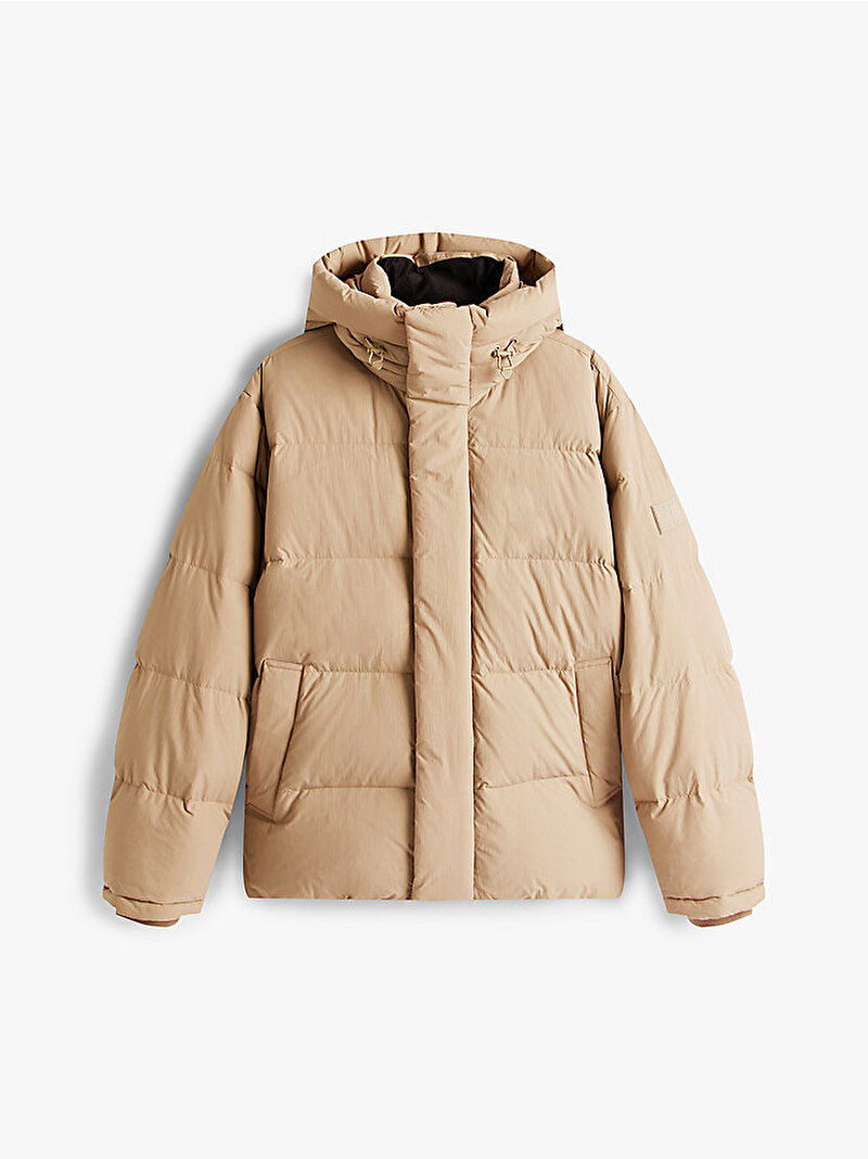 Erkek TJM Hooded Down Puffer Mont Bej  DM0DM22255AFE