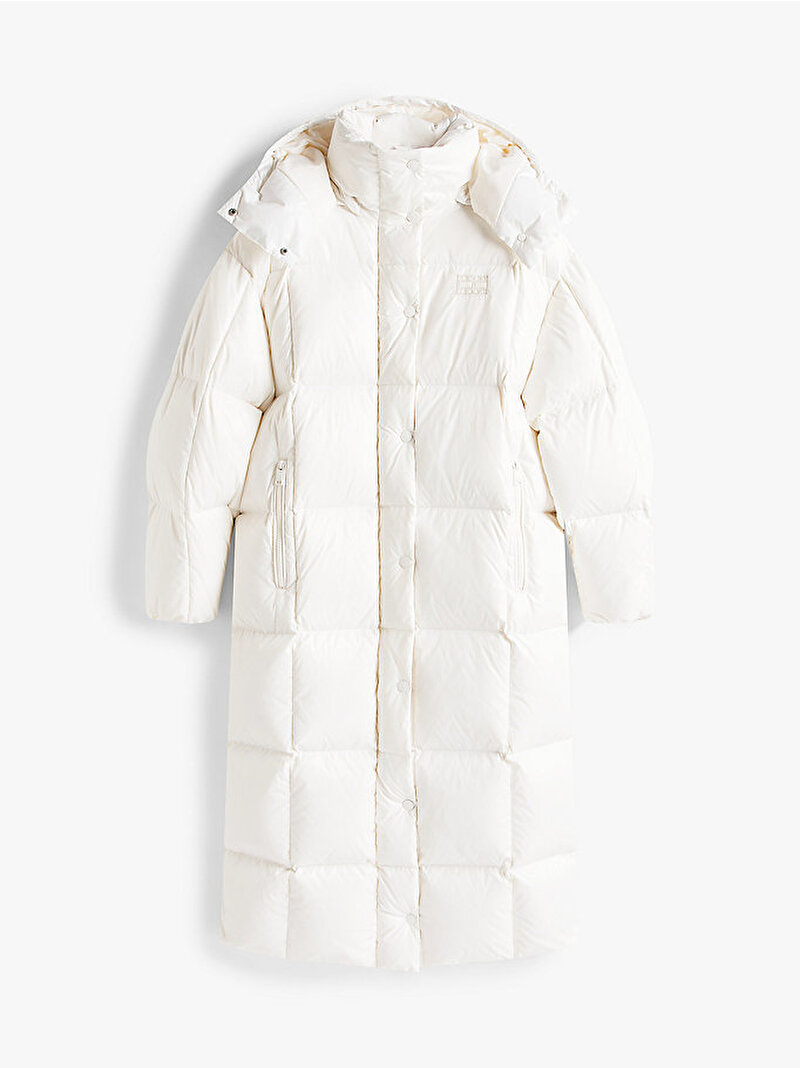 Kadın TJW Alaska Grid Puffer Mont Beyaz  DW0DW21615YBH