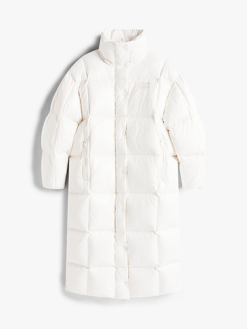 Kadın TJW Alaska Grid Puffer Mont Beyaz  DW0DW21615YBH