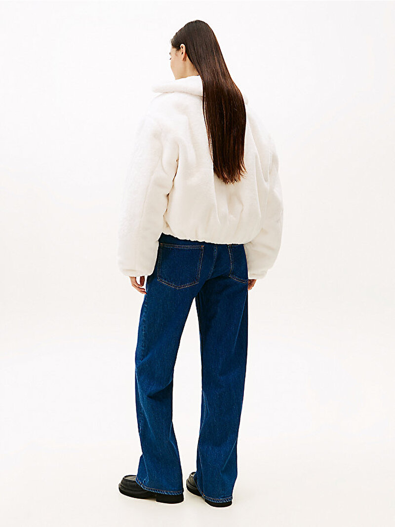 Kadın TJW Suni Kürk Bomber Ceket Beyaz  DW0DW21669YBH