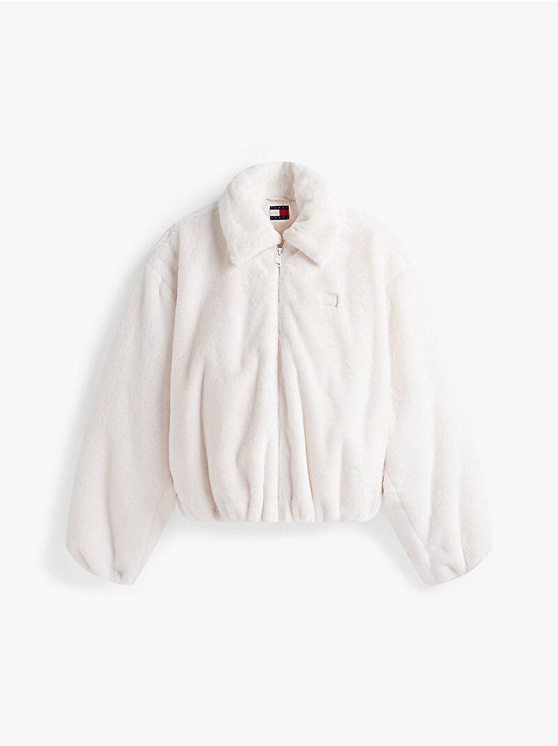 Kadın TJW Suni Kürk Bomber Ceket Beyaz  DW0DW21669YBH