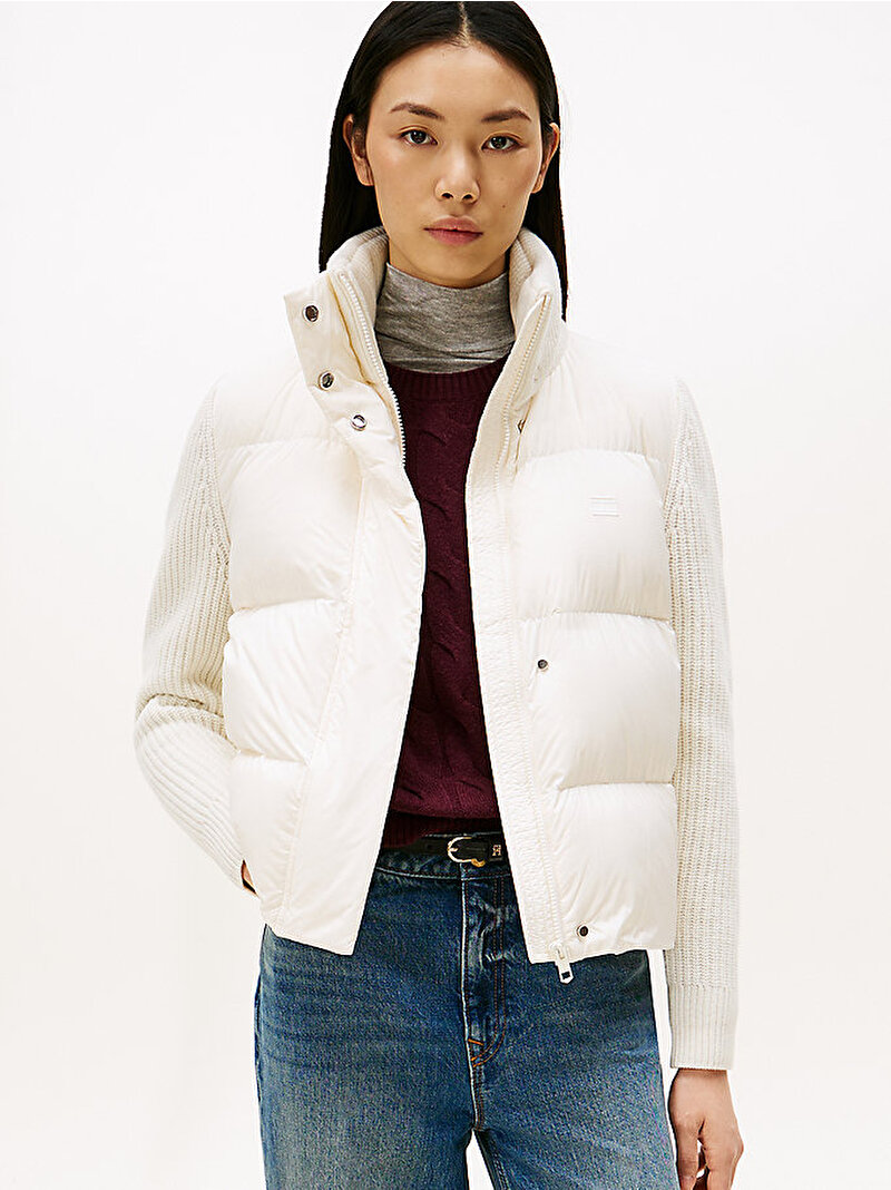 Kadın Modern Down Knit Mont Beyaz  WW0WW45738YA8