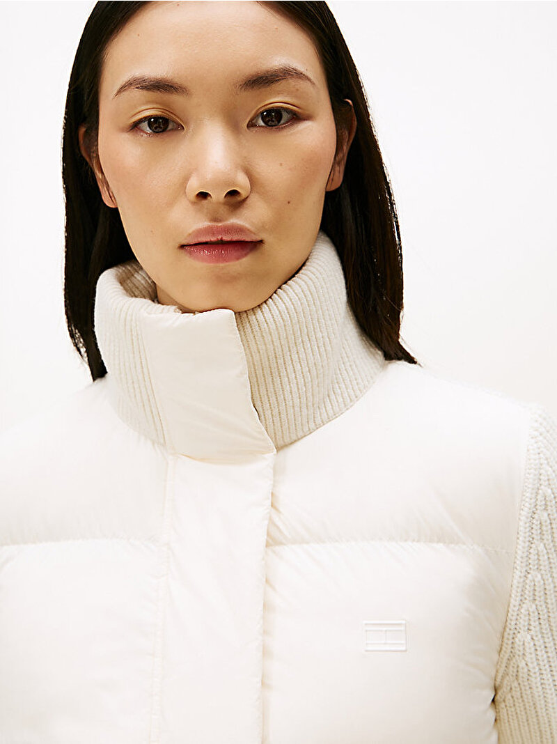 Kadın Modern Down Knit Mont Beyaz  WW0WW45738YA8