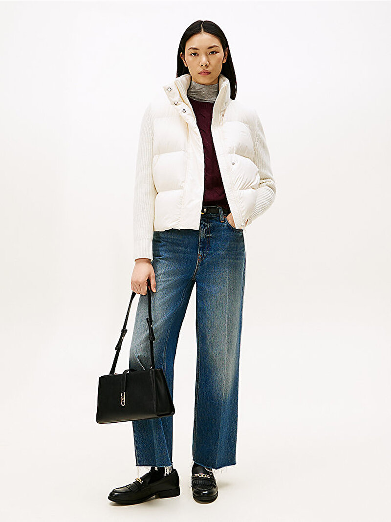 Kadın Modern Down Knit Mont Beyaz  WW0WW45738YA8