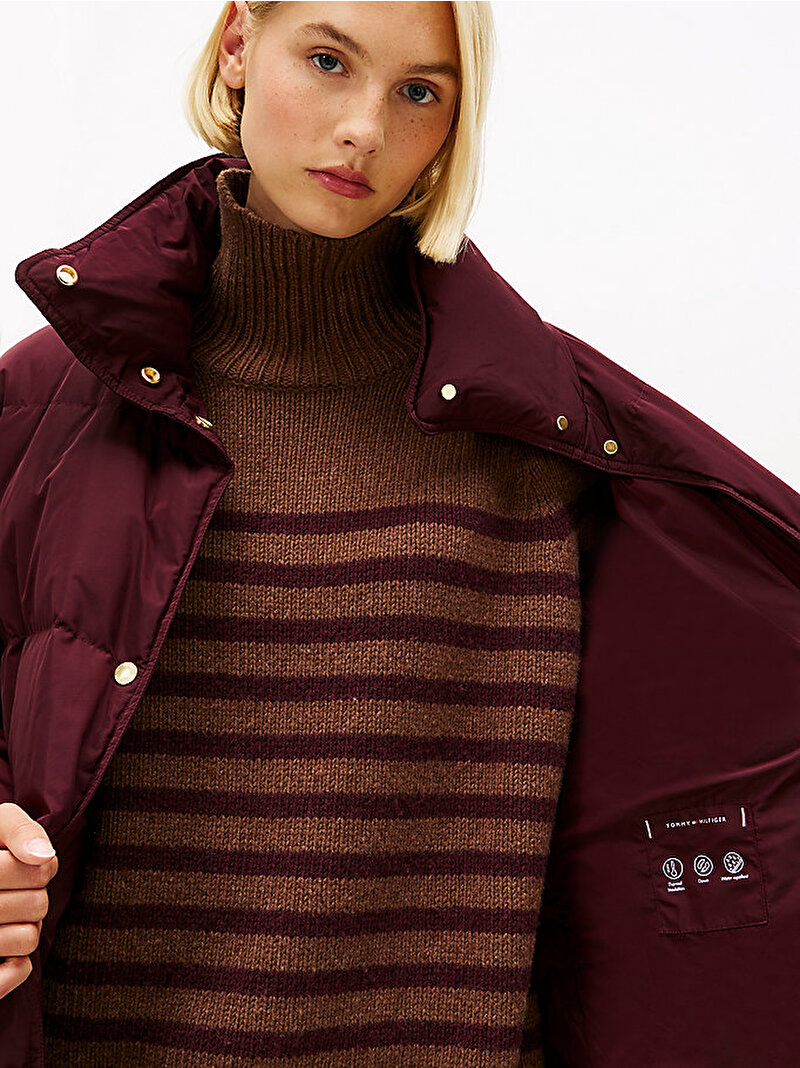 Kadın Crest Down Regular Puffer Mont Kırmızı WW0WW47279XIH