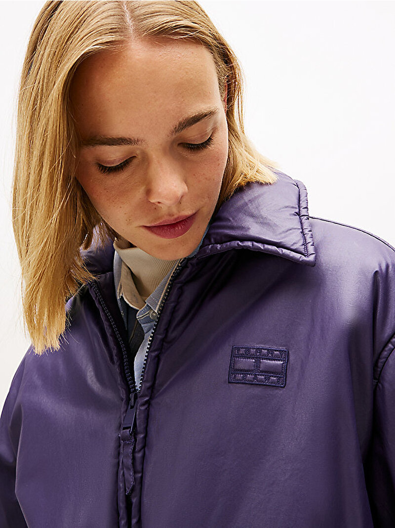 Kadın TJW Oiled Padded Bomber Ceket Lacivert DW0DW21671VLY