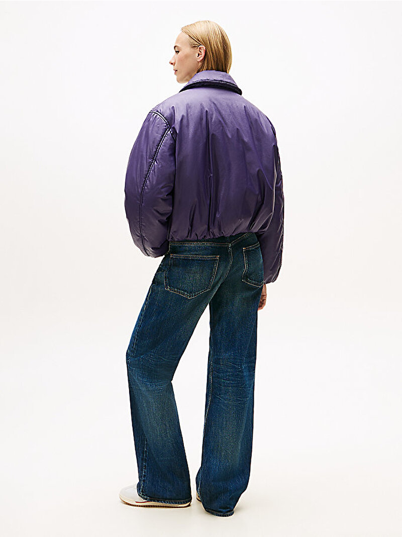 Kadın TJW Oiled Padded Bomber Ceket Lacivert DW0DW21671VLY