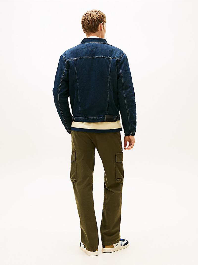 Erkek Ryan Regular Teddy Trucker Denim Ceket Mavi  DM0DM219701BK